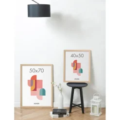 Merkloos Fotokader - Fotolijst - 50x70 cm - MDF hout - Lichte Eik Online