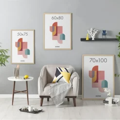 Merkloos Fotokader - Fotolijst - 50x75 cm - MDF hout - Lichte Eik New