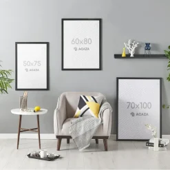 Merkloos Fotokader - 50x75cm - Foto Lijst in MDF Hout - Zwart Sale