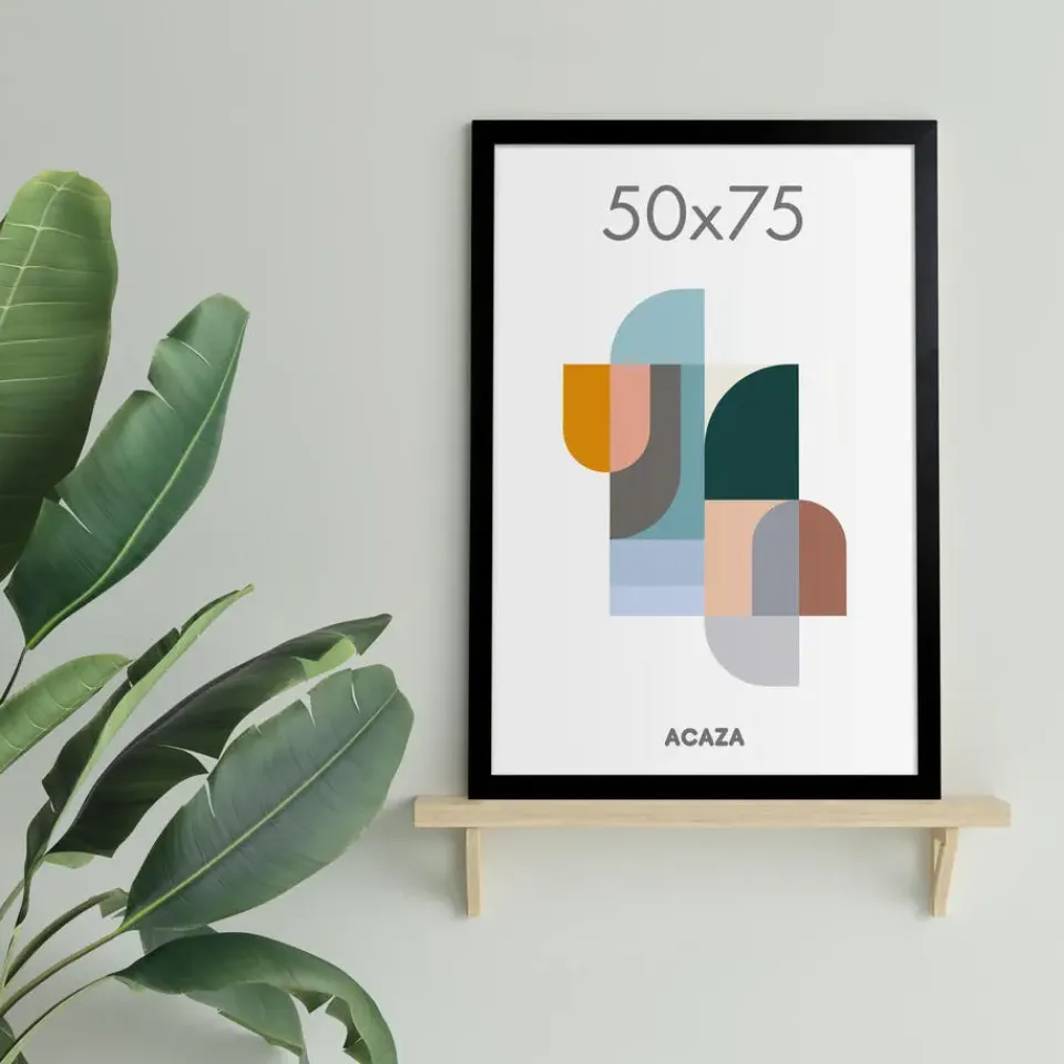 Merkloos Fotokader - 50x75cm - Foto Lijst in MDF Hout - Zwart Sale