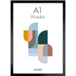 Merkloos Fotokader A1 - 59,4 x 84 cm - Foto Kader in MDF Hout - Zwart New