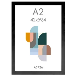 Merkloos Fotokader A2 Formaat - Fotolijst in MDF Hout - 42 x 59,40 cm - Zwart Hot