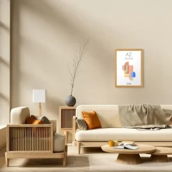 Merkloos Fotokader A2 Formaat - Fotolijst - 42 x 59,40 cm - MDF - Warme eik Outlet