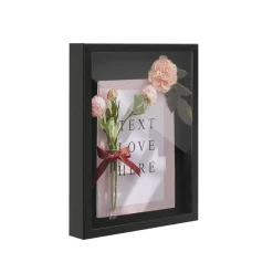 Merkloos Fotokader in 3D - Box Frame - Fotolijst - 3.5 cm diep - MDF - 30x40cm - Zwart Outlet
