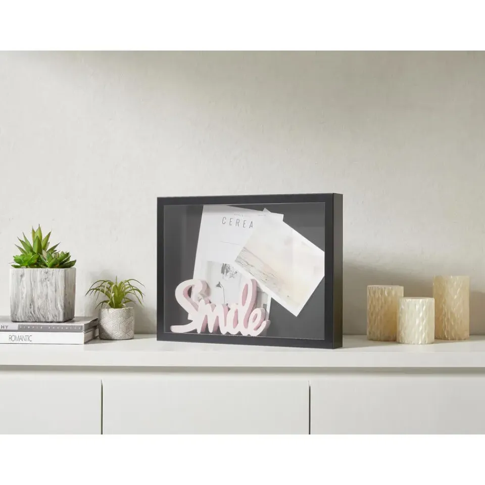 Merkloos Fotokader in 3D - Box Frame - Fotolijst - 3.5 cm diep - MDF - 30x40cm - Zwart Outlet