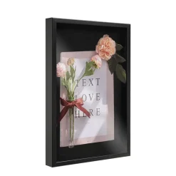 Merkloos Fotokader in 3D - Box Frame - Fotolijst - 6 cm diep - MDF - 40x60cm - Zwart Clearance