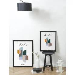 Merkloos Fotokader voor Foto's van 50x70cm - MDF Houten Fotolijst - Zwart New