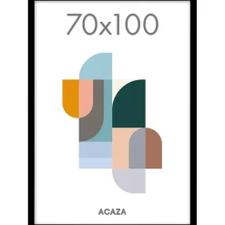 Merkloos Fotokader 70x100cm - Fotolijst in MDF Hout - Zwart Clearance