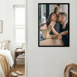 Merkloos Fotokader 70x100cm - Fotolijst in MDF Hout - Zwart Clearance