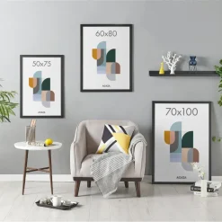 Merkloos Fotolijst 60x80 cm - Fotokader in MDF Hout - Zwart Hot