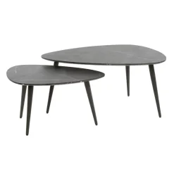 Fraaai - Connie salontafel set van 2 peer vorm - zwart/bruin Clearance