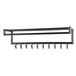 Fraaai - Haines kapstok 10 haaks roede ronde buis - donkergrijs mat Discount