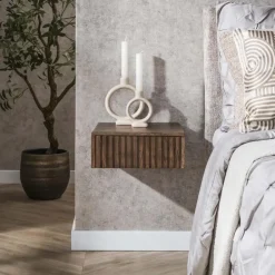 Fraaai - Marino zwevend nachtkastje - 1 lade - acaciahout Discount