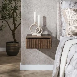 Fraaai - Marino zwevend nachtkastje - 1 lade - acaciahout Discount