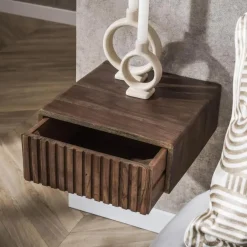 Fraaai - Marino zwevend nachtkastje - 1 lade - acaciahout Discount