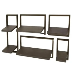 Fraaai - Nowi wandschap set van 5 - brons antiek New