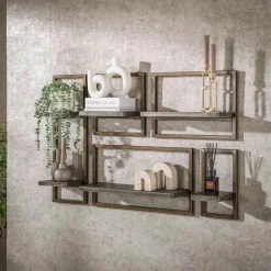 Fraaai - Nowi wandschap set van 5 - brons antiek New