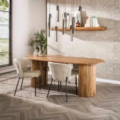 Fraaai - Sedona ovale eettafel - 215 cm - naturel Outlet