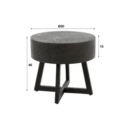 Fraaai - Sonja salontafel ø50 - ferro metallic Online