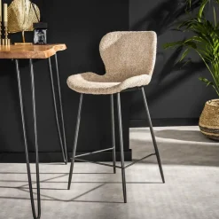 Fraaai - Verona barstoel - 67 cm - boucle - zand Online