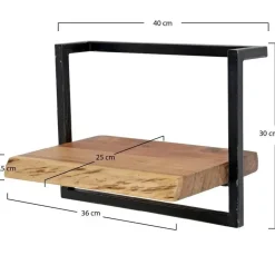 Fraaai - Woody metaal wandplank 40 cm Online