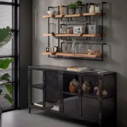 Fraaai - Woody metaal wandplank 30x65 cm