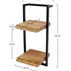 Fraaai - Woody metaal wandplank 30x65 cm
