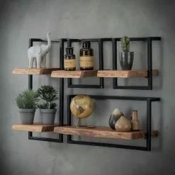Fraaai - Woody metaal wandplank 65 cm Sale