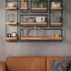 Fraaai - Woody metaal wandplank 65 cm Sale