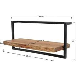 Fraaai - Woody metaal wandplank 65 cm Sale