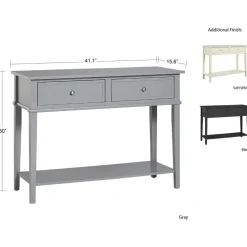 Dorel Home Franklin - Consoletafel met 2 laden in wit MDF Best