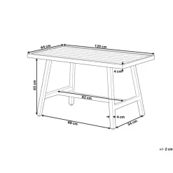 Beliani FRATTE - Tuintafel - Wit - Aluminium Discount
