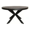 Furndea Eettafel Morada industrieel rond mango hout zwart 150x150x76cm Clearance
