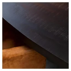 Furndea Eettafel Morada industrieel ovaal mangohout zwart 180x90x76cm Outlet