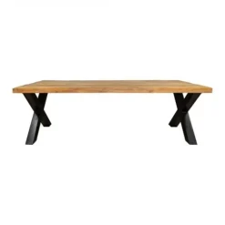 Furndea Eettafel Morada industrieel rechthoek X poot mangohout 240x100x76cm Clearance