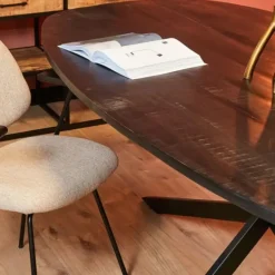 Furndea Eleanor eettafel Deens ovaal zwart - 100x200x76 cm Online