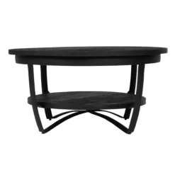 Furndea Emmy salontafel zwart industrieel 70x70x35cm Hot
