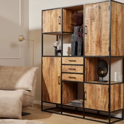 Furndea Morada vakkenkast xl industrieel naturel - 45x160x200 cm Clearance