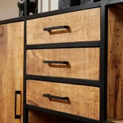 Furndea Morada vakkenkast xl industrieel naturel - 45x160x200 cm Clearance