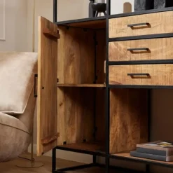 Furndea Morada vakkenkast xl industrieel naturel - 45x160x200 cm Clearance