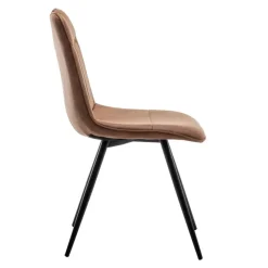 Furnihaus Eetkamerstoel Leon Microvezel Cognac Set van 2 Hot