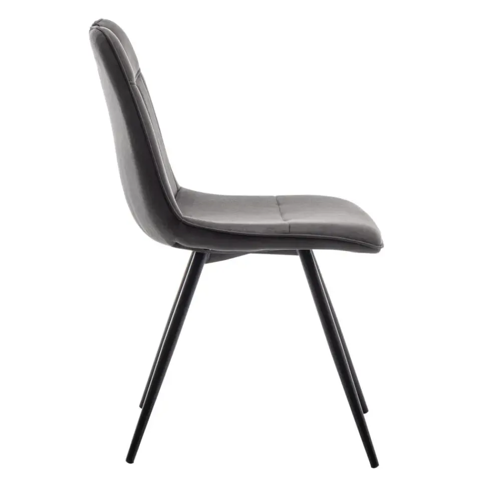 Furnihaus Eetkamerstoel Leon Microvezel Antraciet Set van 2 Outlet