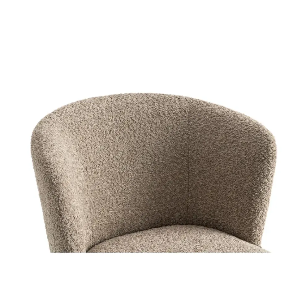 Furnihaus Fauteuil Cindy Boucle Taupe Stof
