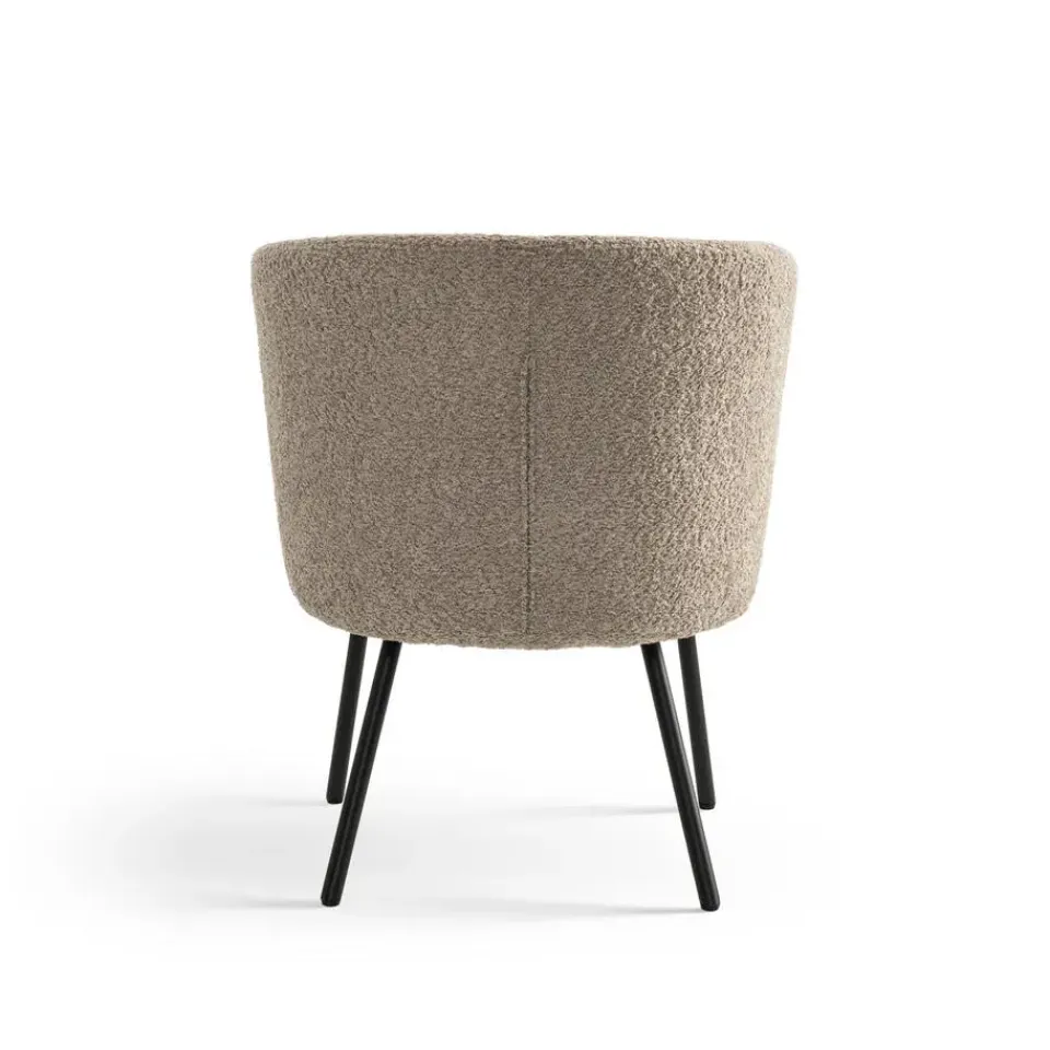 Furnihaus Fauteuil Cindy Boucle Taupe Stof