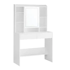 Furnihaus Kaptafel met LED 3 kleuren met instelbare lichtsterkte met spiegel Hot