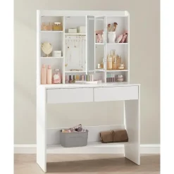 Furnihaus Kaptafel met LED 3 kleuren met instelbare lichtsterkte met spiegel Hot