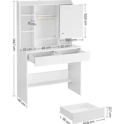 Furnihaus Kaptafel met LED 3 kleuren met instelbare lichtsterkte met spiegel Hot