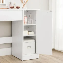 Furnihaus Kaptafel met rechthoekige spiegel en 1 lade cosmetische tafel