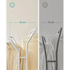 Furnihaus Kledingroede Kledingrek Dubbele Kledingophangrail met wielen 103,5 cm Clearance