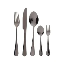 Beliani FUSILLI - Bestekset - Zwart - Roestvrij staal New